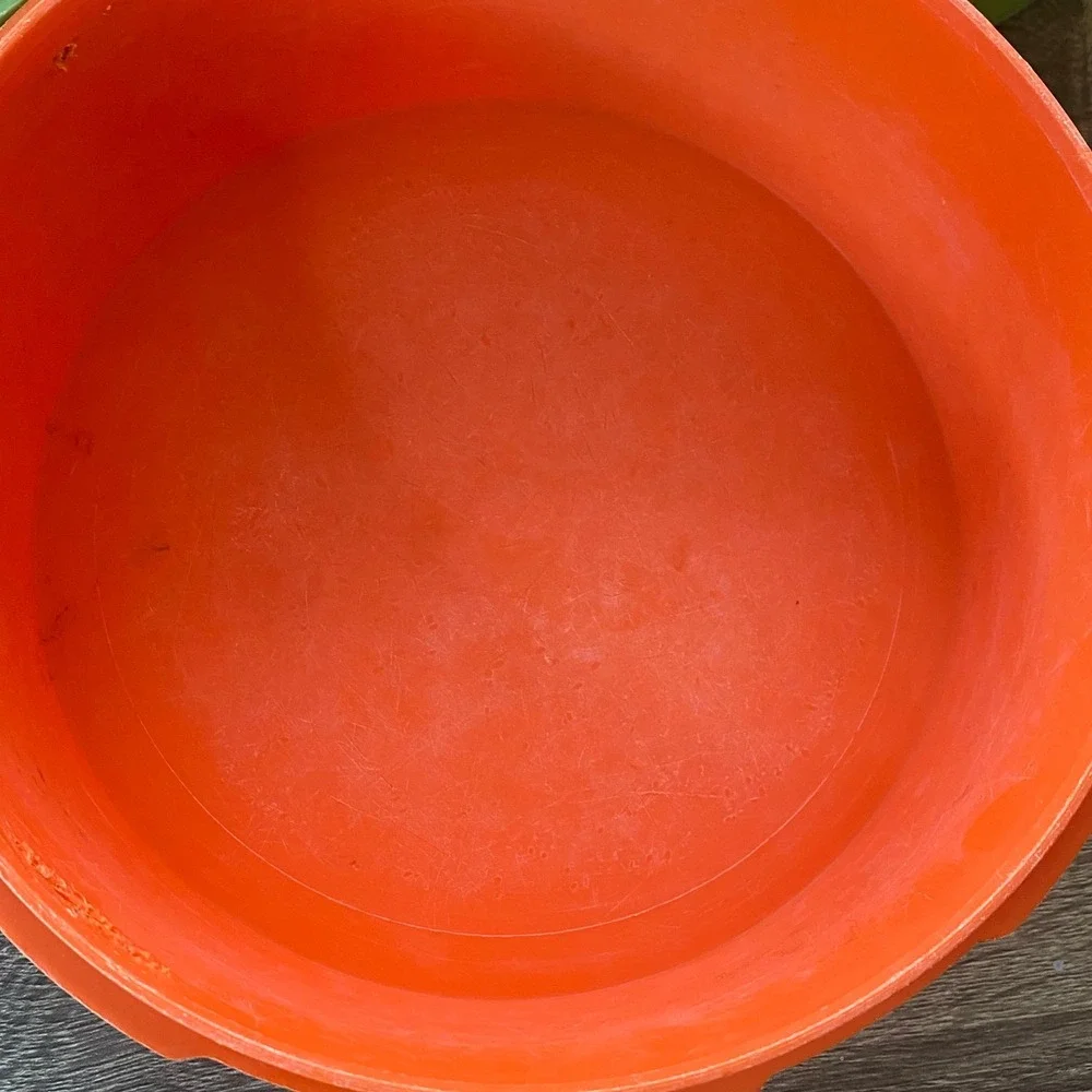 Vintage Tupperware Servalier Nesting Bowls Set of 3 Orange Lime‎ Green Lids